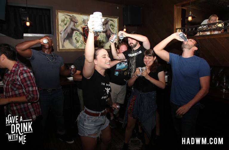 drinking beer and stand up comedy