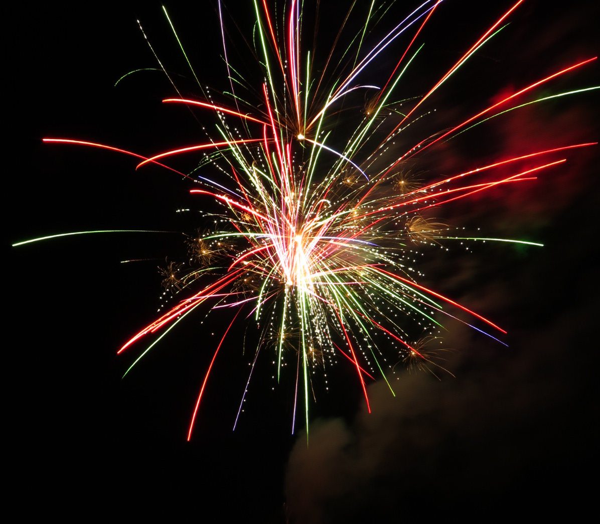 fireworks over lake in orlando florida