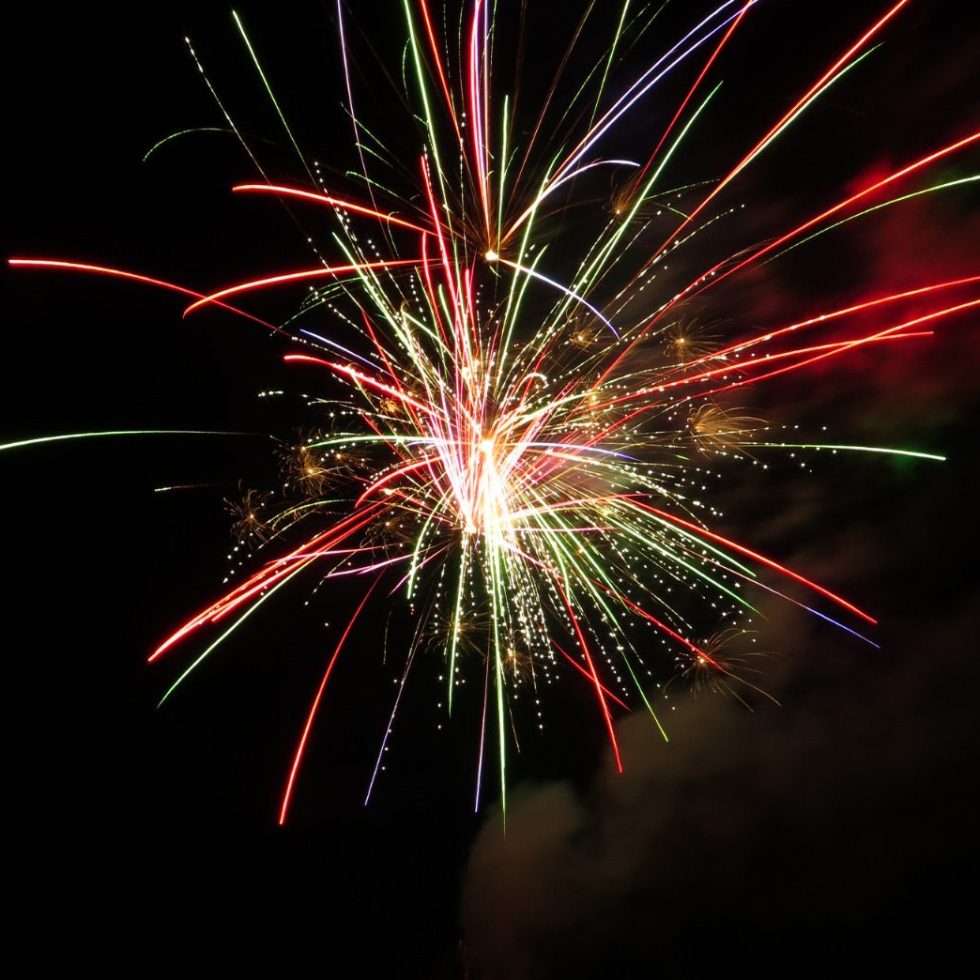 fireworks over lake in orlando florida