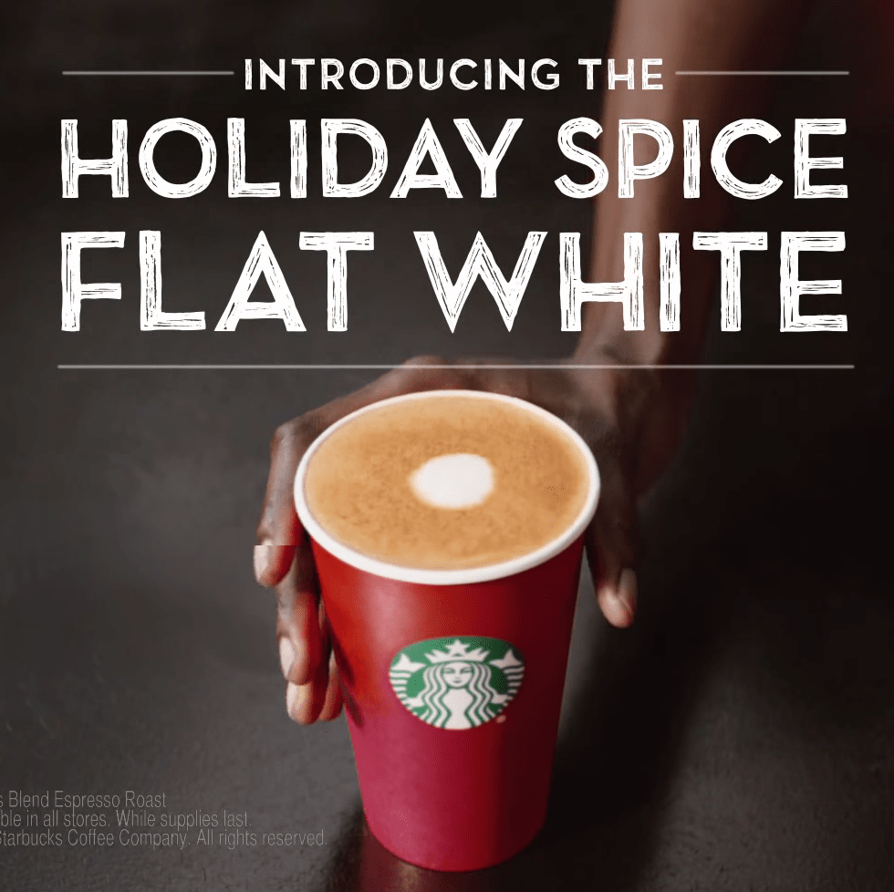 starbucks holiday flat white