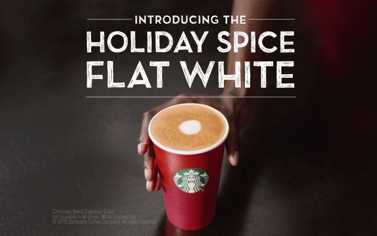 starbucks holiday flat white